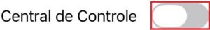 Configuração correta de como impedir modo avião no iPhone bloqueado desativando a Central de Controle.