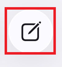 Botão do aplicativos notas para criar uma nota.