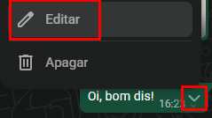 Como editar mensagens enviadas no WhatsApp pela versão Web no computador.