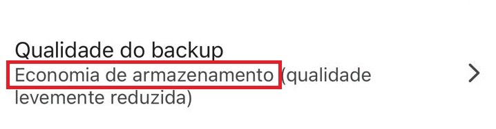 Configurando a qualidade do backup ao usar o Google Photos no iPhone
