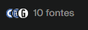 Pequeno indicador visual do Perplexity exibindo os logotipos dos sites consultados e o texto '10 fontes', indicando a profundidade da pesquisa realizada.